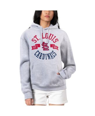 Women's Heather Gray St. Louis Cardinals City Graphic Pullover Hoodie