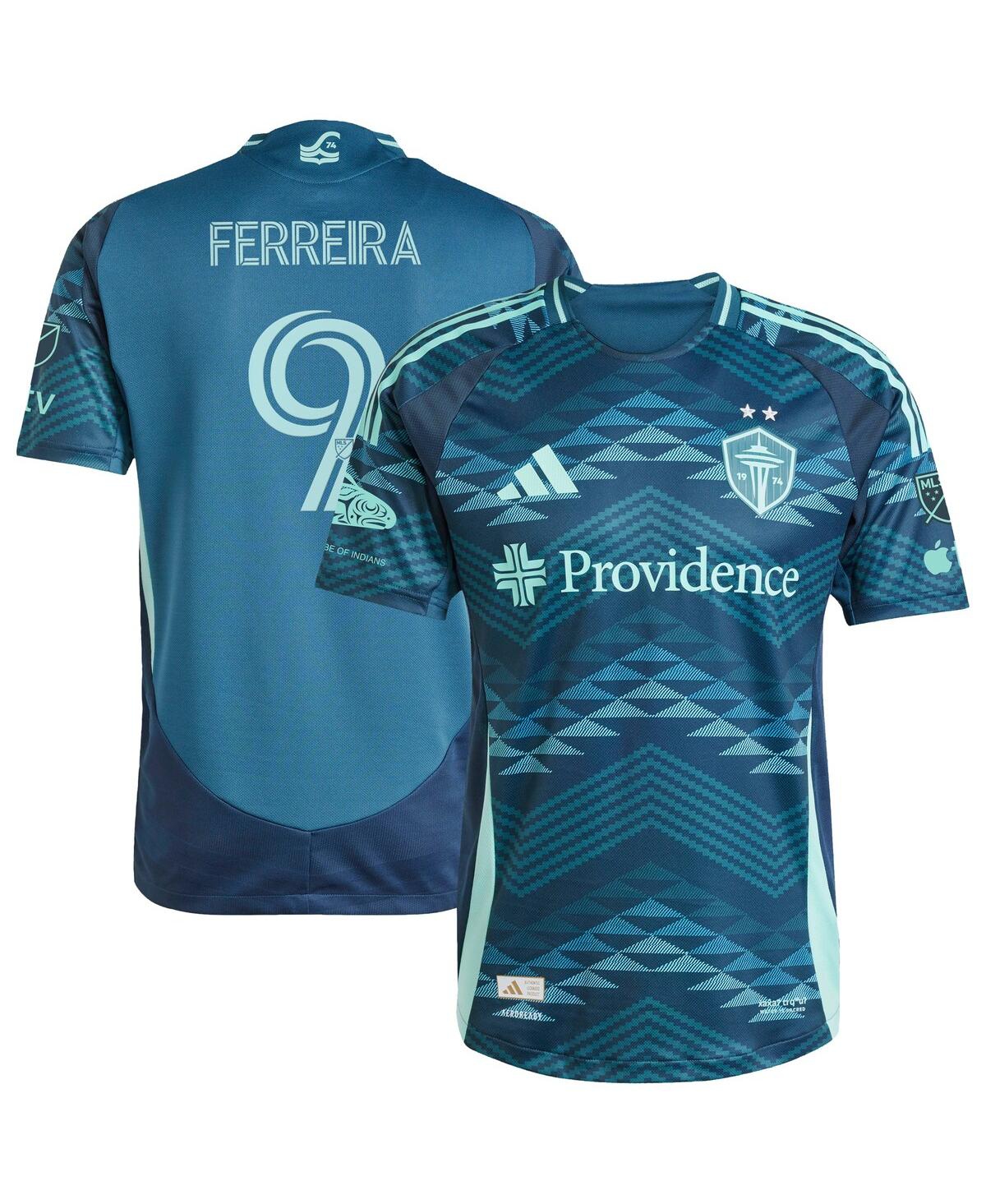 Adidas Men's Jesus Ferreira Blue Seattle Sounders Fc 2025 The Salish Sea Kit Authentic Player Jersey