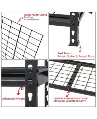 2-Piece 5-Tier Storage Shelves - Heavy-Duty Shelving Unit, Adjustable Steel Shelf for Garage, Warehouse, Basement, 2250 lb Capacity