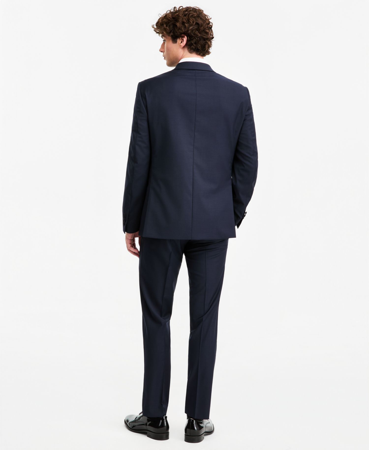 Men's Modern-Fit Flex Stretch Black Tuxedo Pants