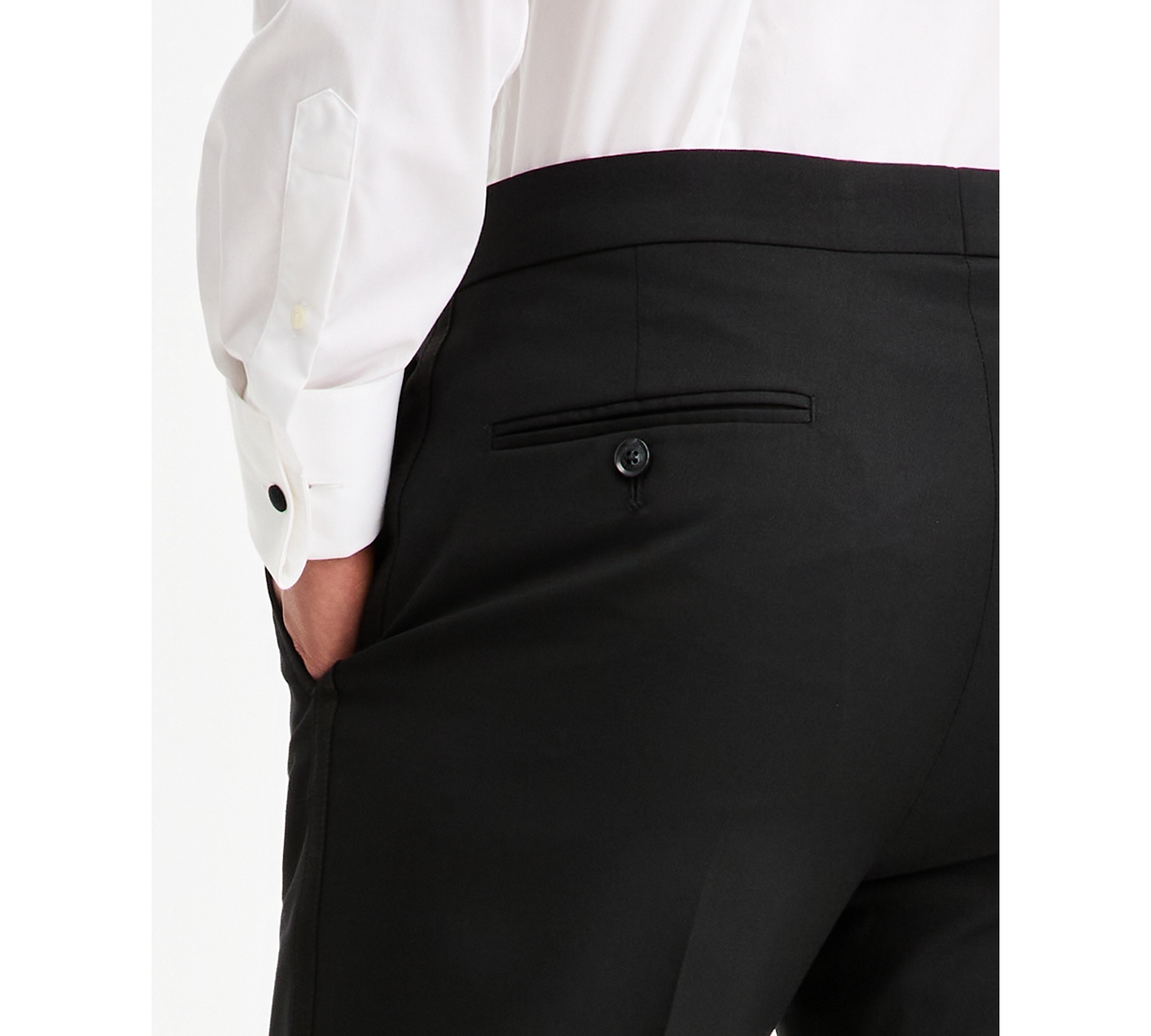 Tommy Hilfiger Men's Modern-Fit Flex Stretch Black Tuxedo Pants