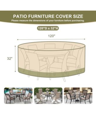 Heavy Duty Outdoor Furniture Set Cover, 600D Waterproof Oxford Patio Sectional Set Cover Covers with Air Vents for Patio General Purpose Table