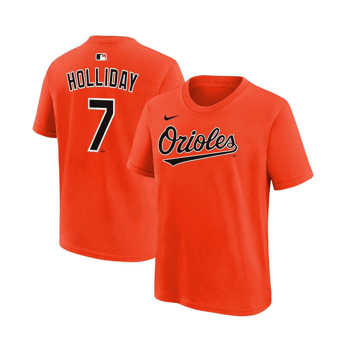 Детская футболка Nike Jackson Holliday Orange Baltimore Orioles Name & Number — фото 1