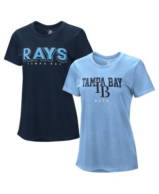 Women's Navy/Light Blue Tampa Bay Rays Two T-Shirt Combo Pack
