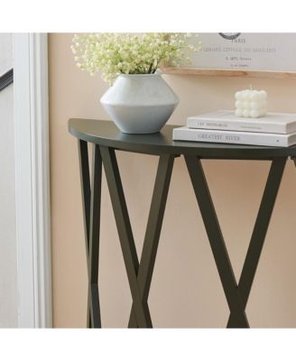 Vienna Console Table - Semicircular Side Coffee Table for Living Room, Bedroom