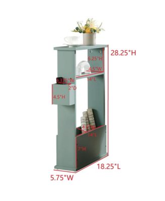 Kings Brand Small Wood Storage Shelf & Magazine Rack Side Table