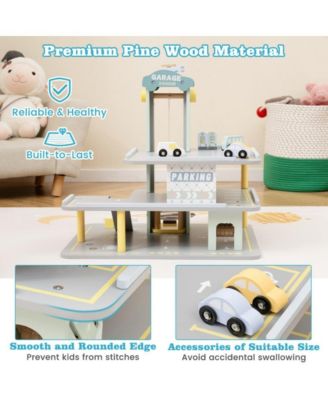 Parking Garage Playset with 4 Cars and Helicopter