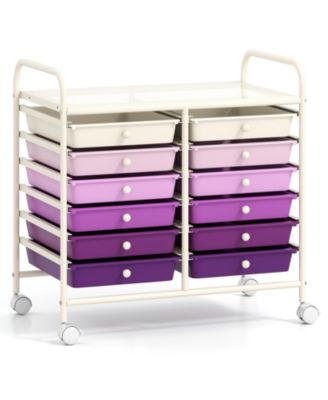 12 Drawers Rolling Storage Cart for Home and Office