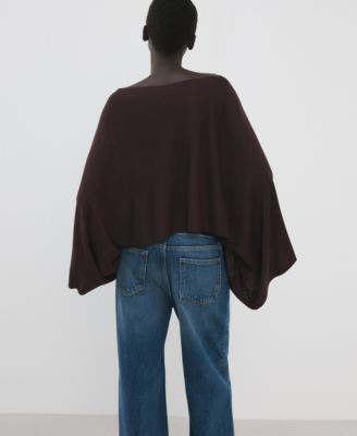 Women's Asymmetrical Knitted Cape
