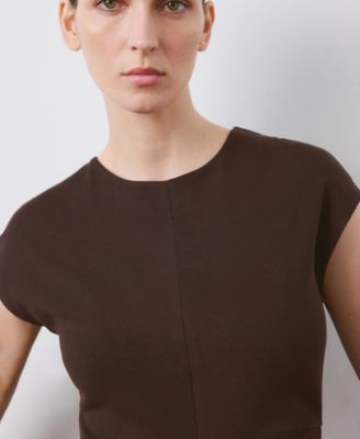 Women's Draped Detail Midi-Dress