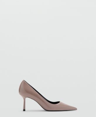 Women's Patent Leather Effect Pointed-Toe Court Shoes