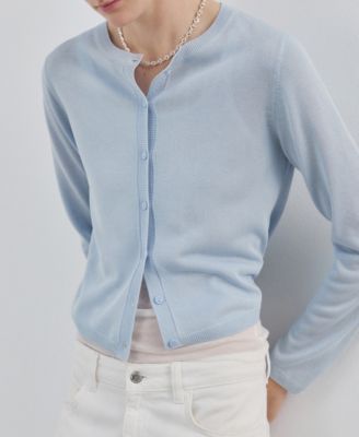 Women's Fine-Knit Straight-Fit Cardigan