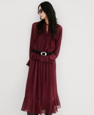 Women's Long Ruffled Dress