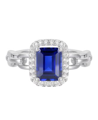 Amethyst (1-1/2 ct. t.w.) & Lab Grown White Sapphire (1/4 ct. t.w.) Ring in 14k Gold Over Sterling Silver (Also Available in Multi-Stones)