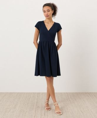 Women's Fit & Flare Crossover Dress Made With Organic Cotton