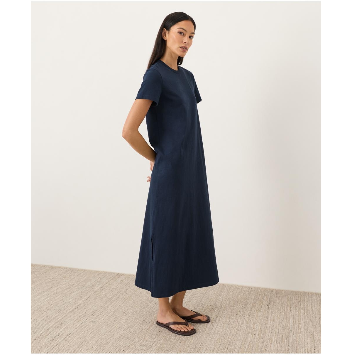 Pact Women's Organic Cotton Slub Easy Tee Maxi Dress