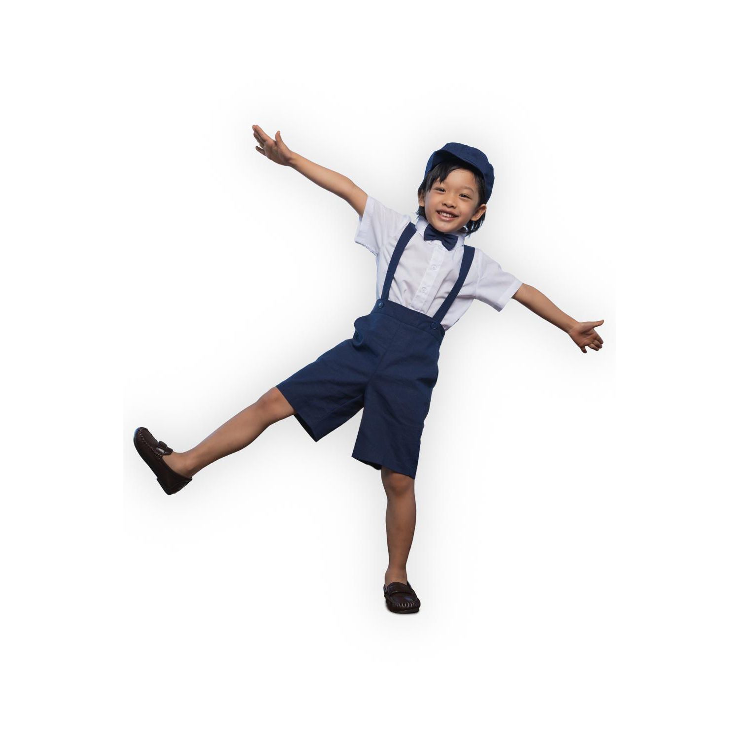 Toddler Boys Eton Safari Linen 5-Piece Shirt, Bowtie, Suspenders, Hat and Shorts Set