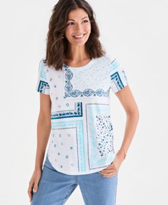Women's Printed Short-Sleeve Crewneck T-Shirt
