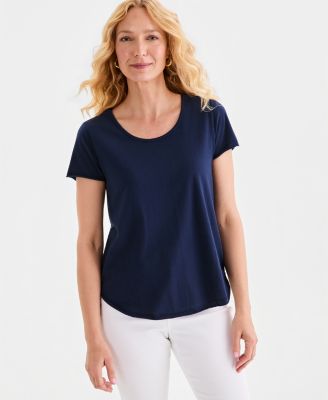 Women's Short-Sleeve Scoop-Neck Top