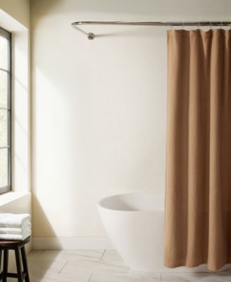Cotton Blend Waffle Shower Curtain, 72" x 72"