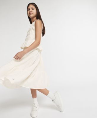 Girls' 7-16 Crinkle Knit Sleeveless Top