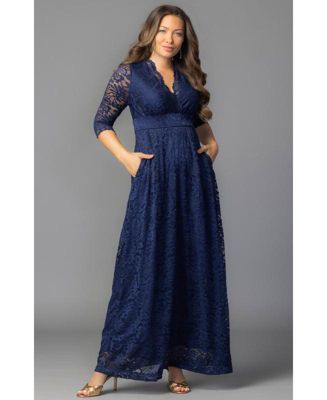 Women's Maria Lace A-Line Evening Gown with Pockets