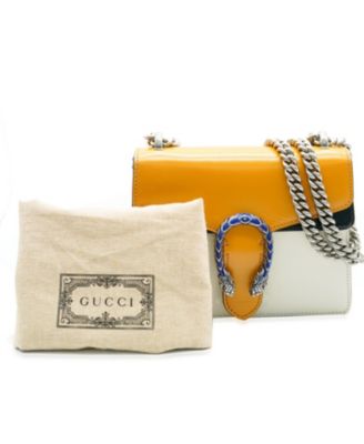 Yellow Beige Navy Tricolour Leather Mini Dionysus