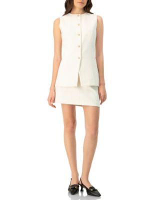 Women's Tailored Vest with Front Buttons