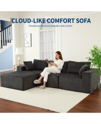 Couches for Living Room,108 Inch Boneless CouchOversized Modular Sectional Sofas for Living Room, Cloud Sectional Couch