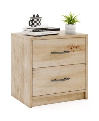 Two Drawer Nightstand Storage Table for Living Room