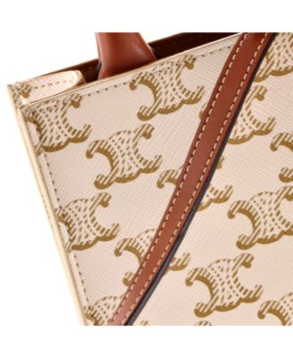 Mini Vertical Cabas Tote Triomphe Coated Canvas