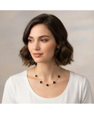 18K Gold Plated Flower Station Necklace