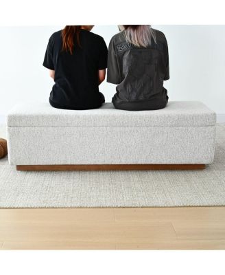 Upholstered Storage Bench Ottoman, Lift-Top Bedroom End Bench