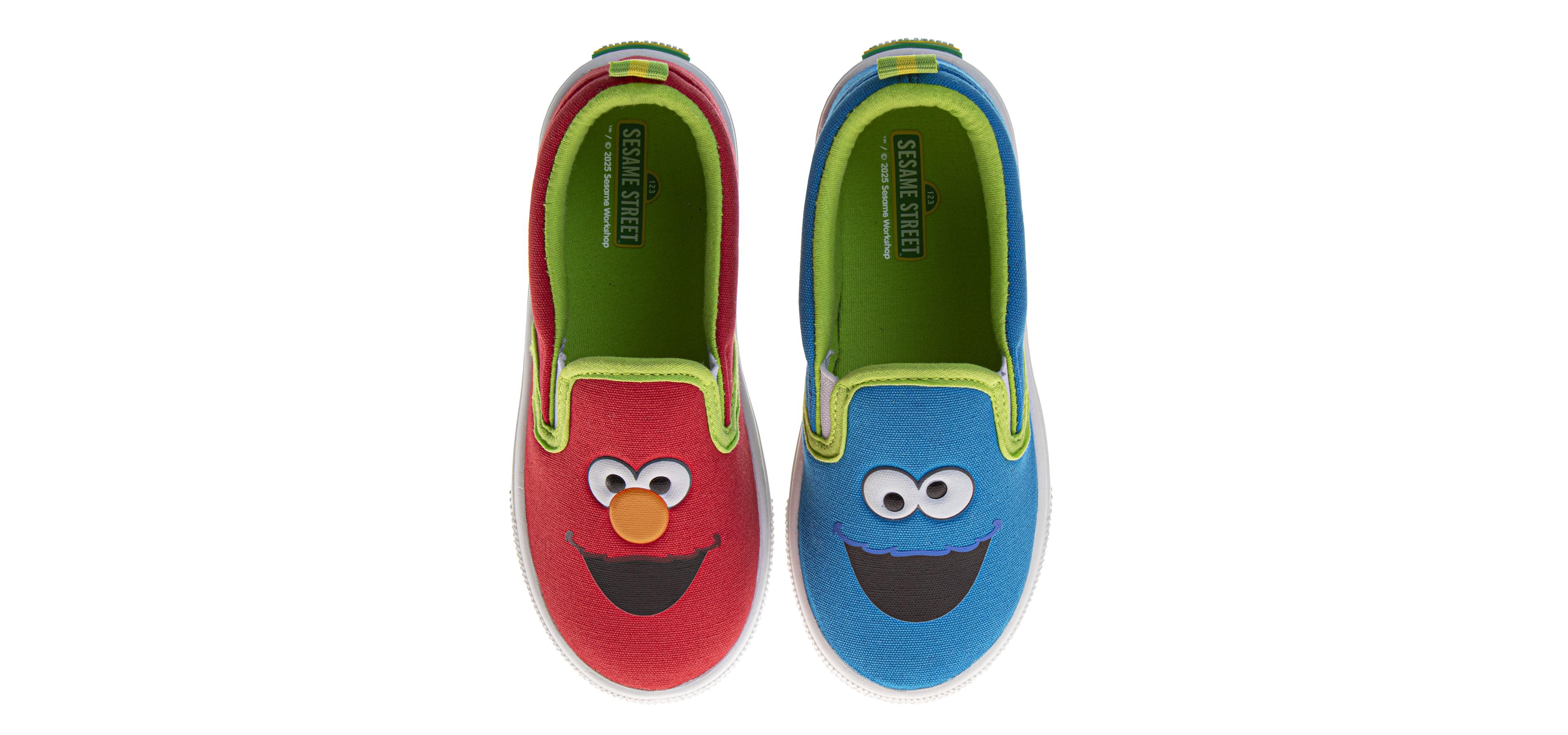 Sesame Street Toddler & Little Kids' Cookie Elmo Fun Colorful Comfortable Slip-On Sneakers