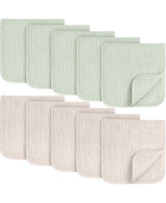 10-Pack Lyra Muslin Burp Cloths Baby Boy, Girl, Soft Cotton Muslin Burping Cloths for Newborn