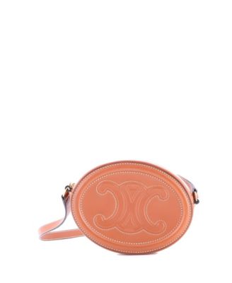 Triomphe Oval Crossbody Bag Leather