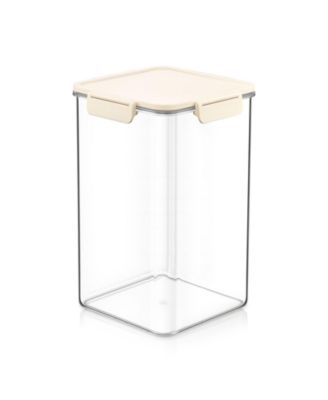 Airtight Food Storage Container – Clear Stackable Canister for Pantry, Rice, Pasta, Cereal and Snacks