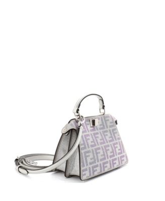 Petite Peekaboo ISeeU Bag Zucca Crystal Embellished Suede