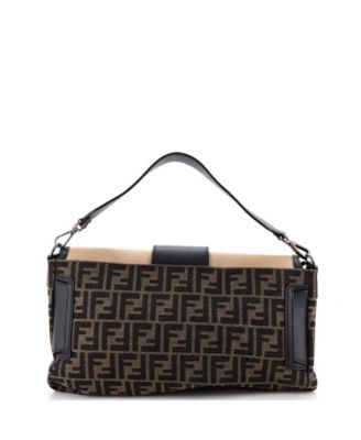 Large Baguette NM Bag Zucca Canvas with Leather