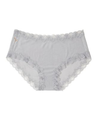 Women's Soft Silk Lace-Trim Briefs Underwear