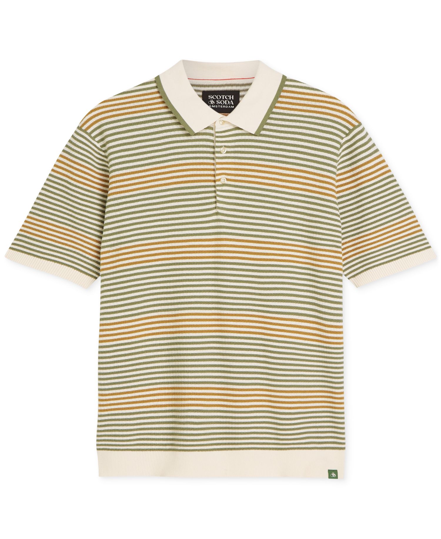 Men's Knitted Regular-Fit Cotton Polo Shirt