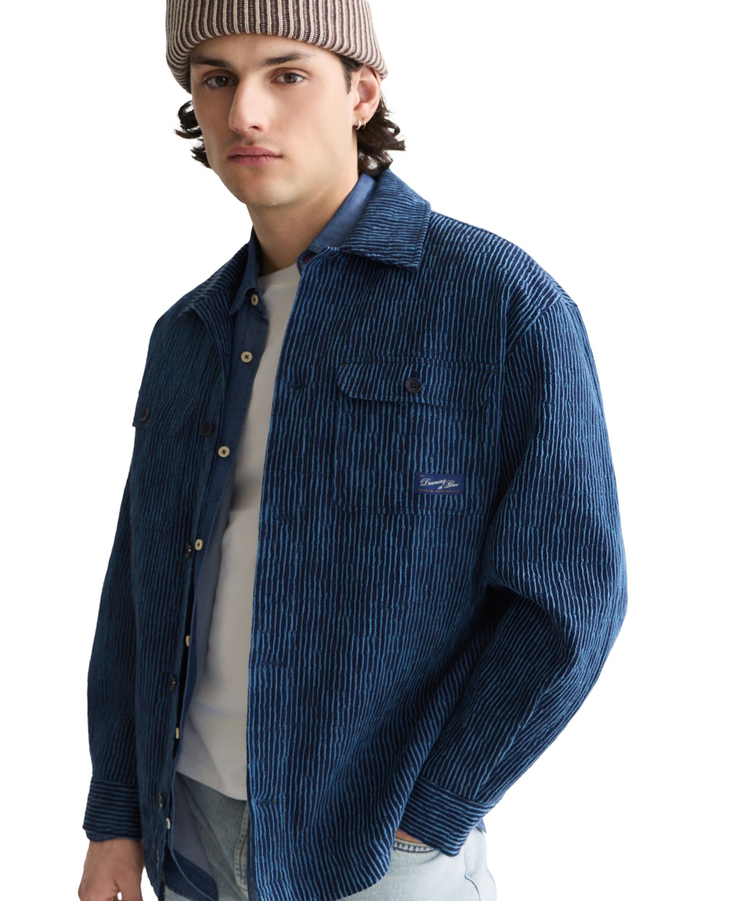 Men's Jacquard Stripe Overshirt
