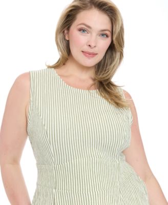 Plus Size Sleeveless Crewneck Jumpsuit