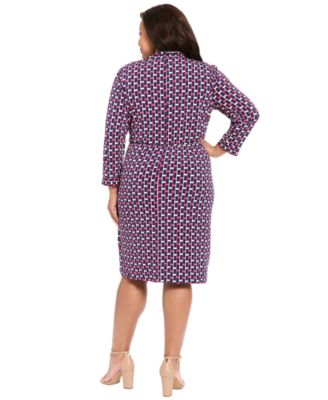 Blue Shirt Dress Plus Size Suits & Separates | Macy's