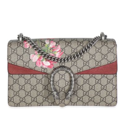Pre-Owned Gucci Beige Multicolor Dry Rose GG Supreme Canvas Blooms Medium Dionysus Bag