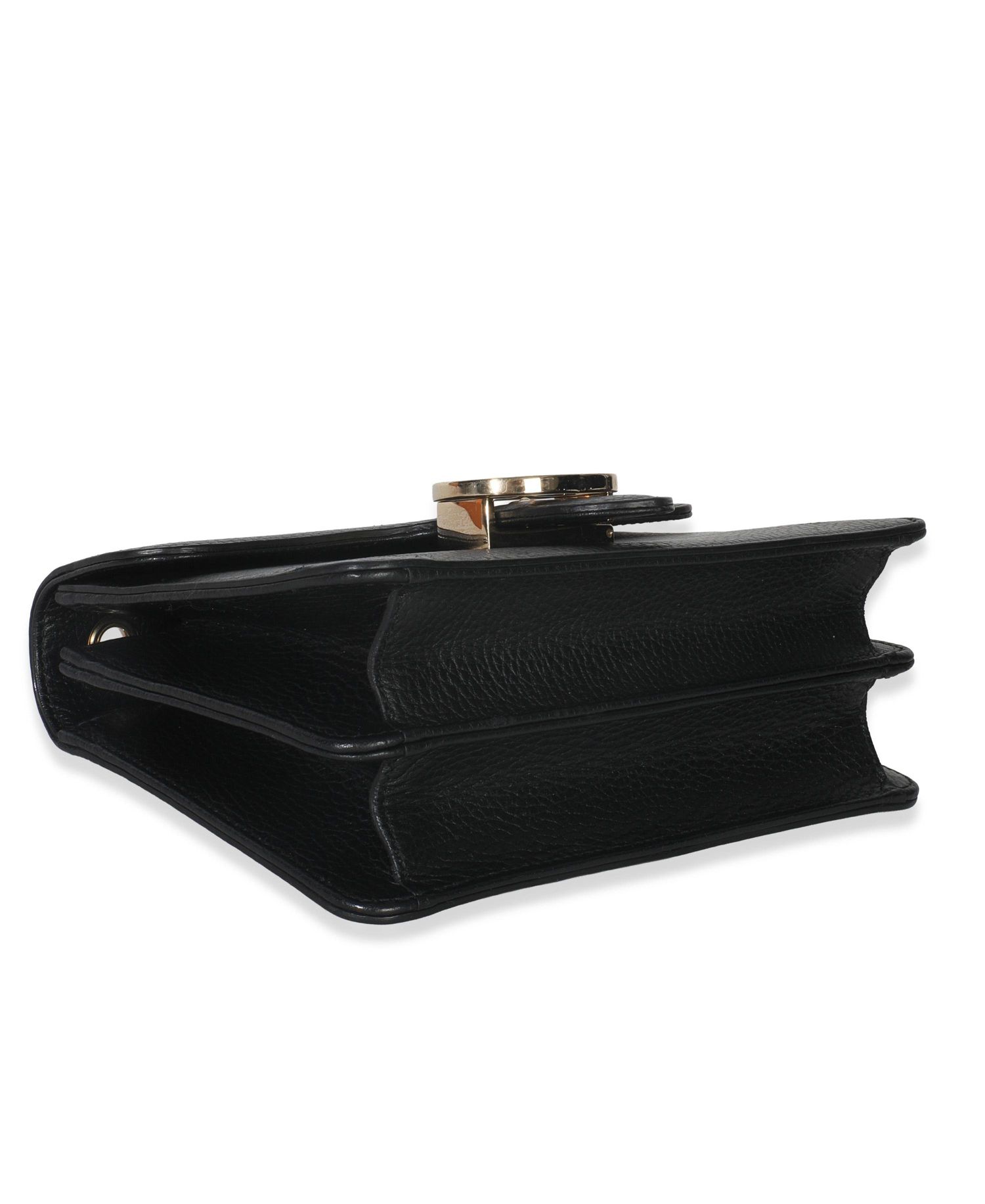 Black Dollar Calfskin Interlocking G Small Bag