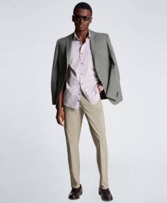 Men's Short-Sleeve Printed Slim Fit Shirt