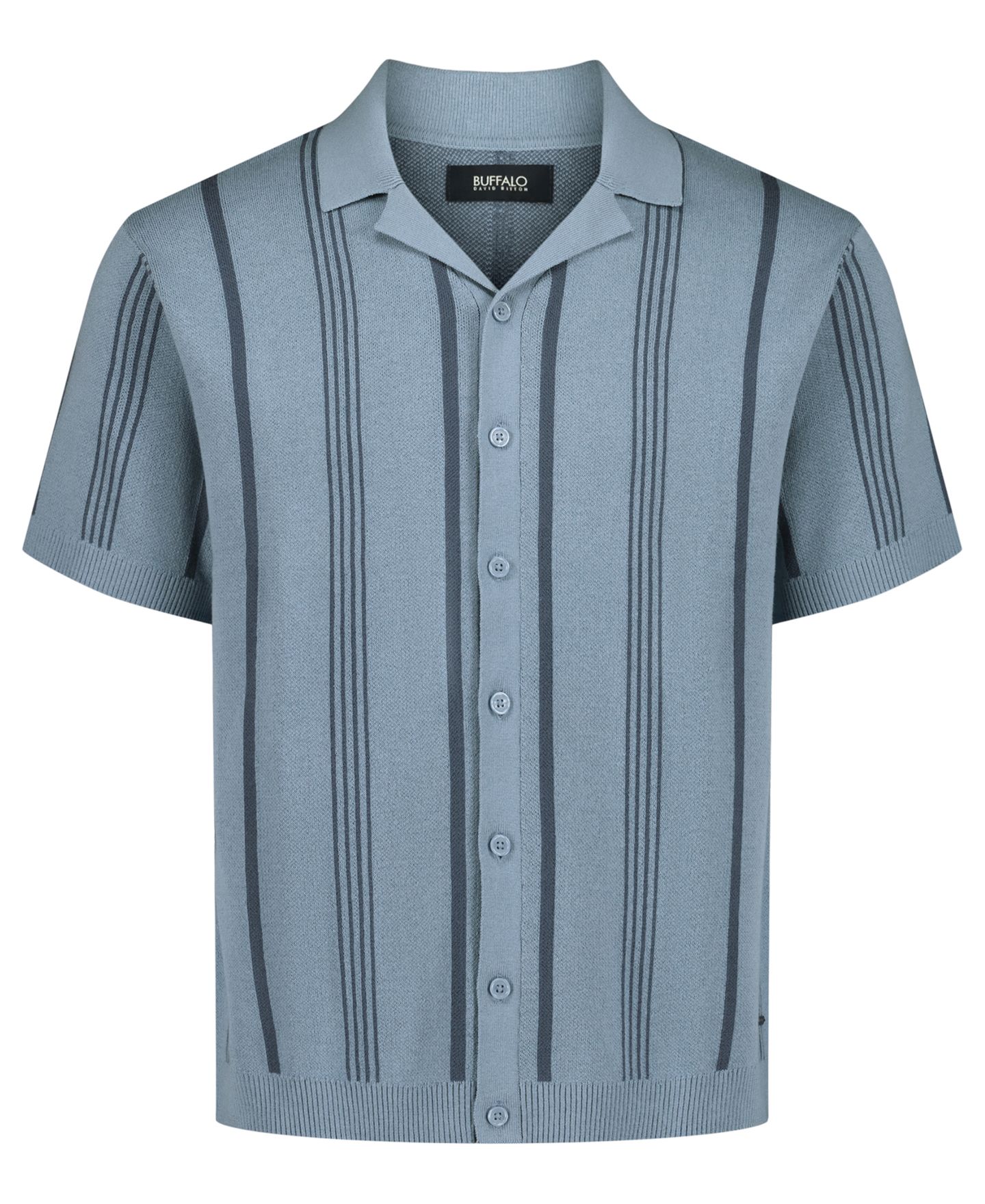 Мужской свитер Buffalo David Bitton Waldir Short-Sleeve Sweater, цвет: Выцветший джинсовый — фото 5