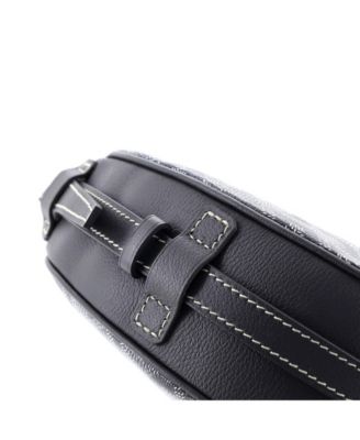 Hirondelle Shoulder Bag Coated Canvas and Leather