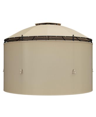 11.5' Outdoor Patio Round Dome Gazebo Canopy Shelter Double Roof Steel